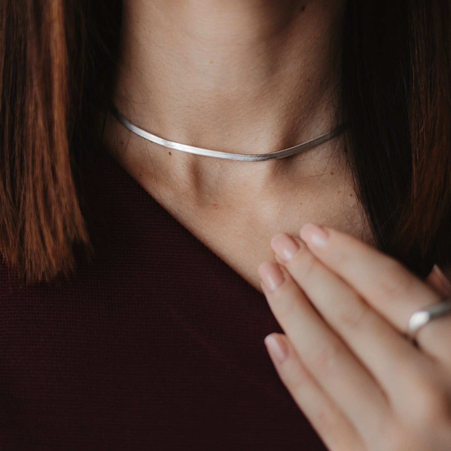 Collier en argent Herringbone - Indira