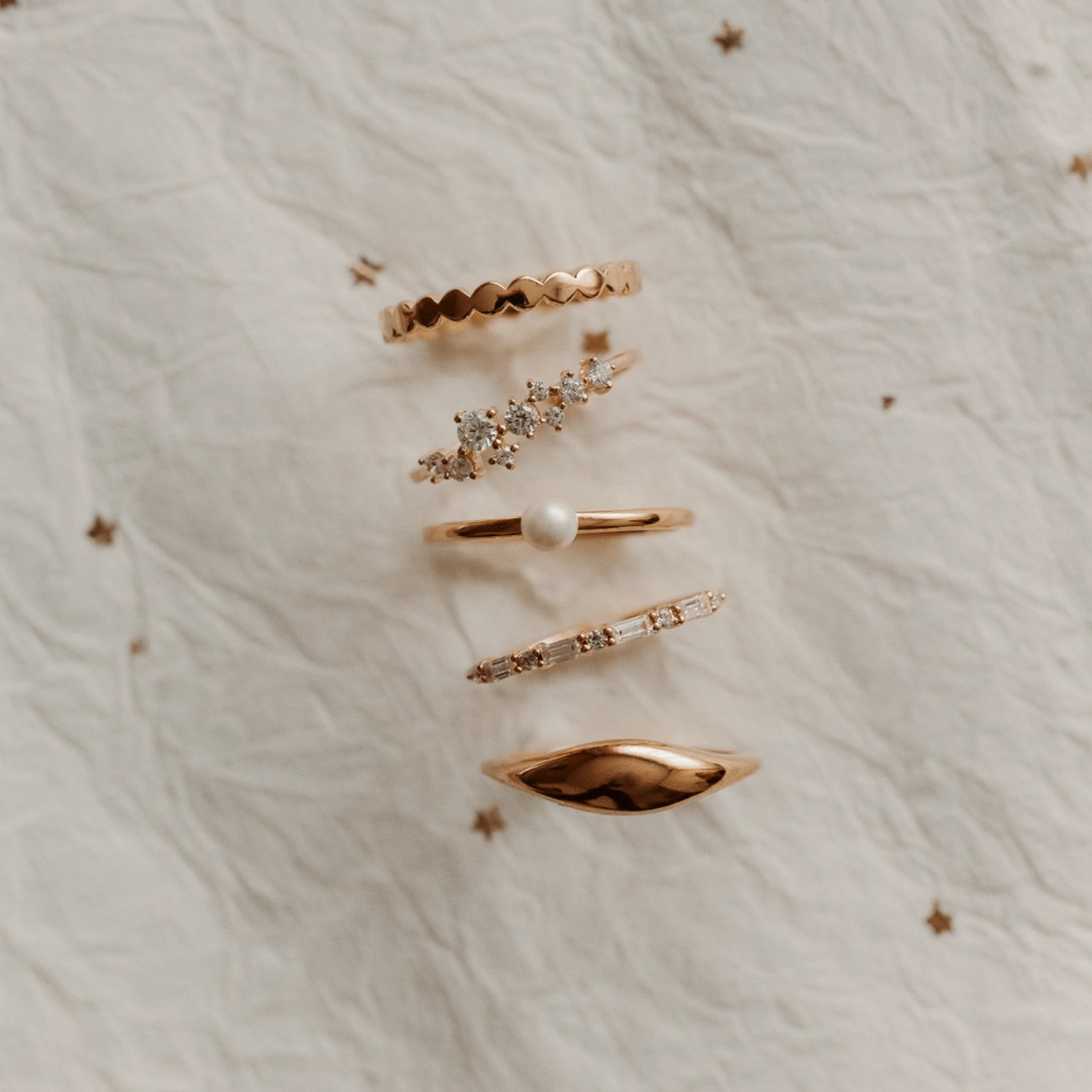 Bague en argent Golden Galaxy - Zirconium - Indira