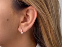 Boucles d'oreilles Estella en argent - Zircon