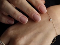 Bracelet en Or Daphné - Perles Naturelles, Zirconia