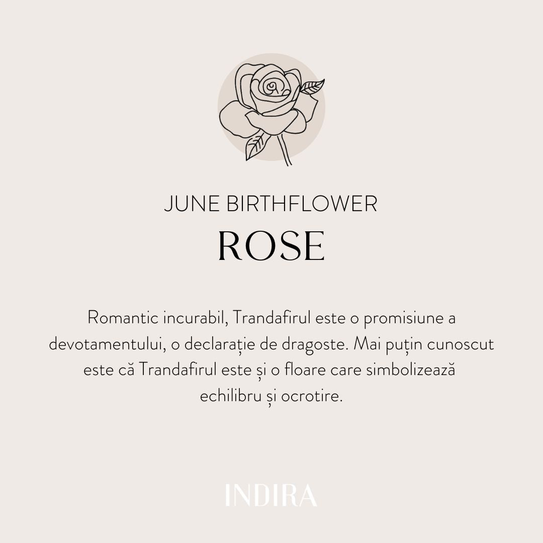 Bracelet Cordon Fleur de Naissance Enfant Or - Rose de Juin