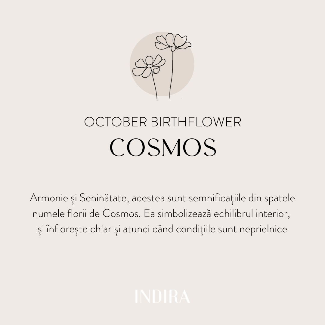 Collier en argent Birth Flower Silver - October Cosmos - Indira