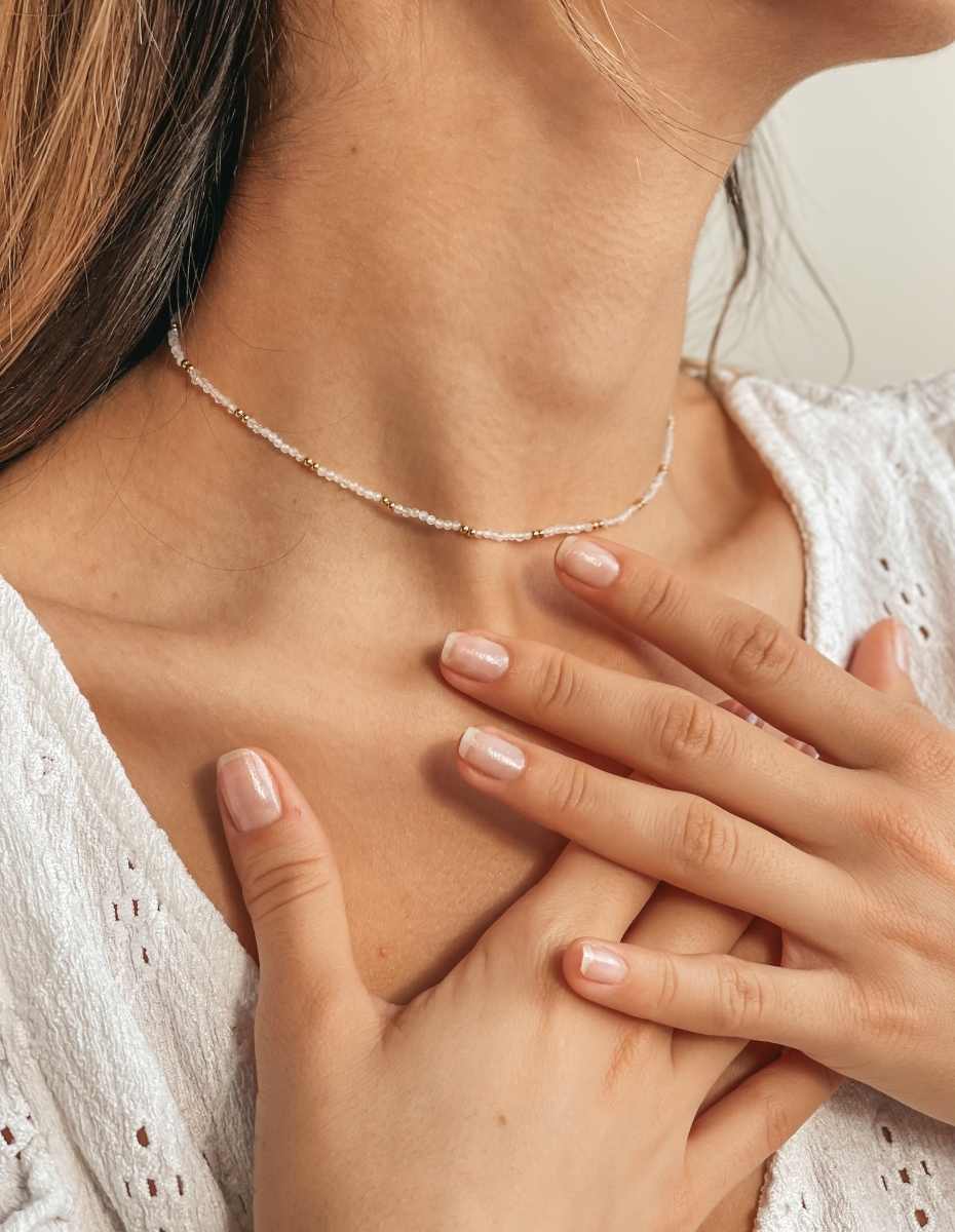 Collier en argent Golden SummerScape – Pierre de Lune - Indira