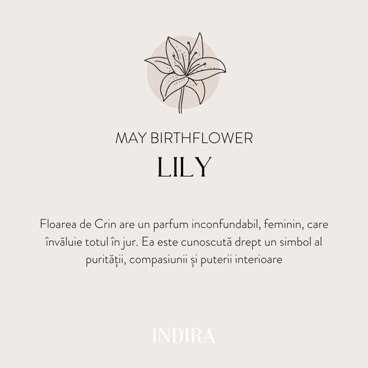 Collier en argent Golden Birth Flower - Muguet de mai - Indira