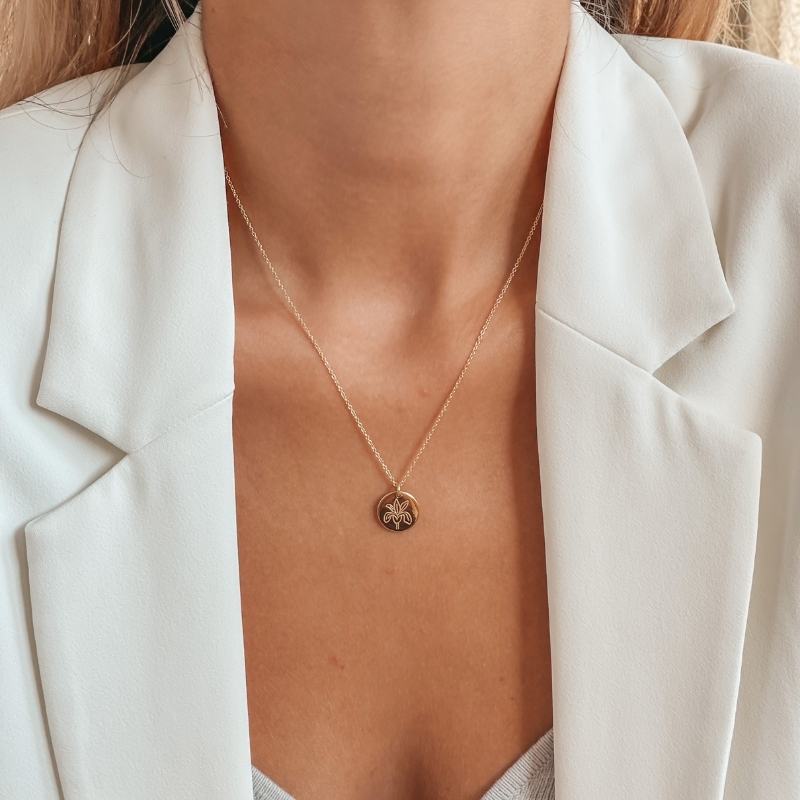 Collier en argent Golden Birth Flower - Muguet de mai - Indira