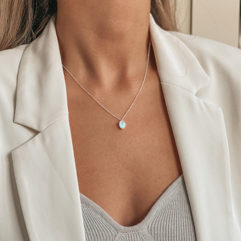 Collier en argent Serene - Pierre de Lune - Indira