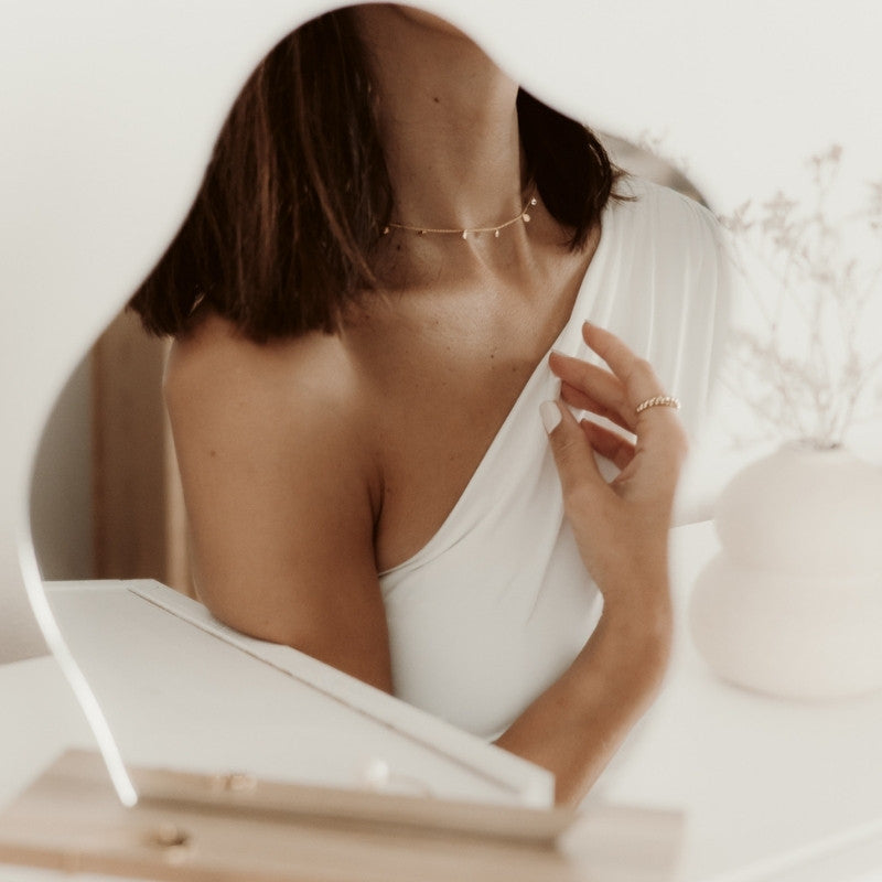 Collier en argent Golden Noora - Topaze Blanc - Indira