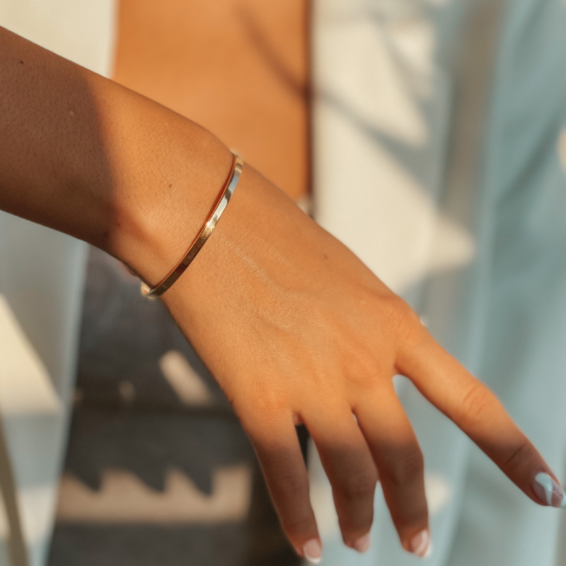 Bracelet Minimal en Argent Doré - Indira