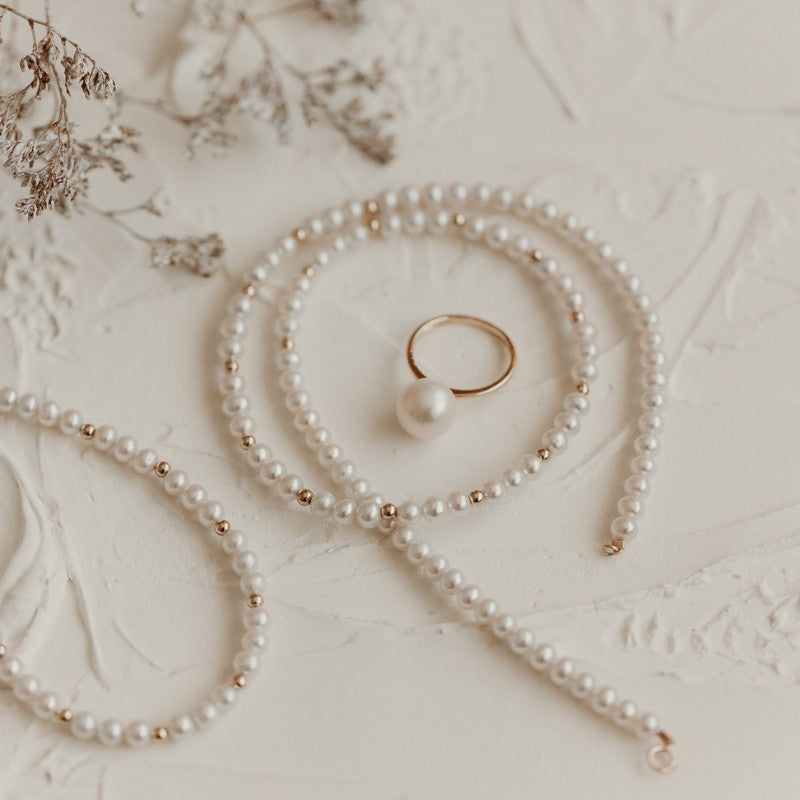 Collier en or Golden Sonet - Perles naturelles - Indira