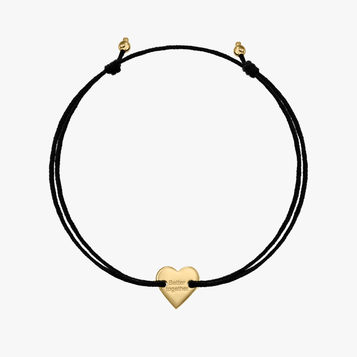 Bracelet cordon en argent Golden Better Together - Indira