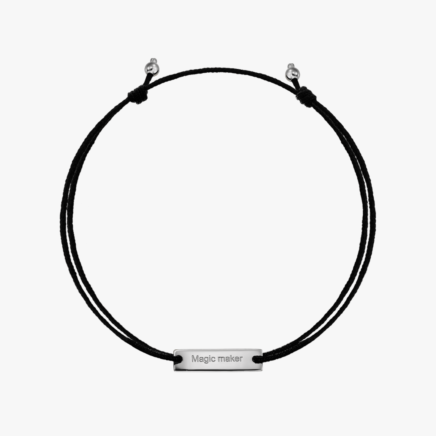 Bracelet en cordon d'argent Magic Maker - Indira