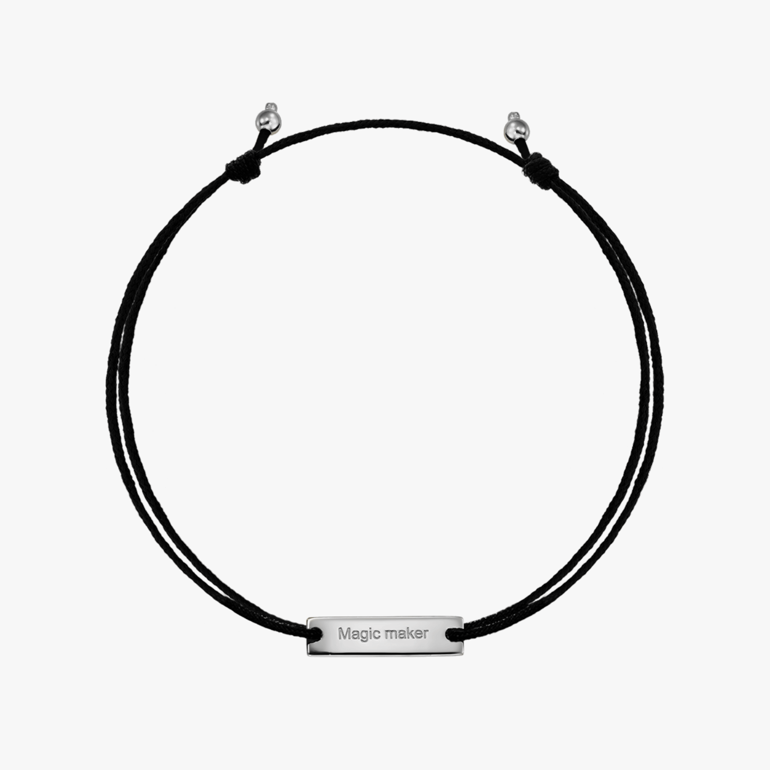 Bracelet en cordon d'argent Magic Maker - Indira