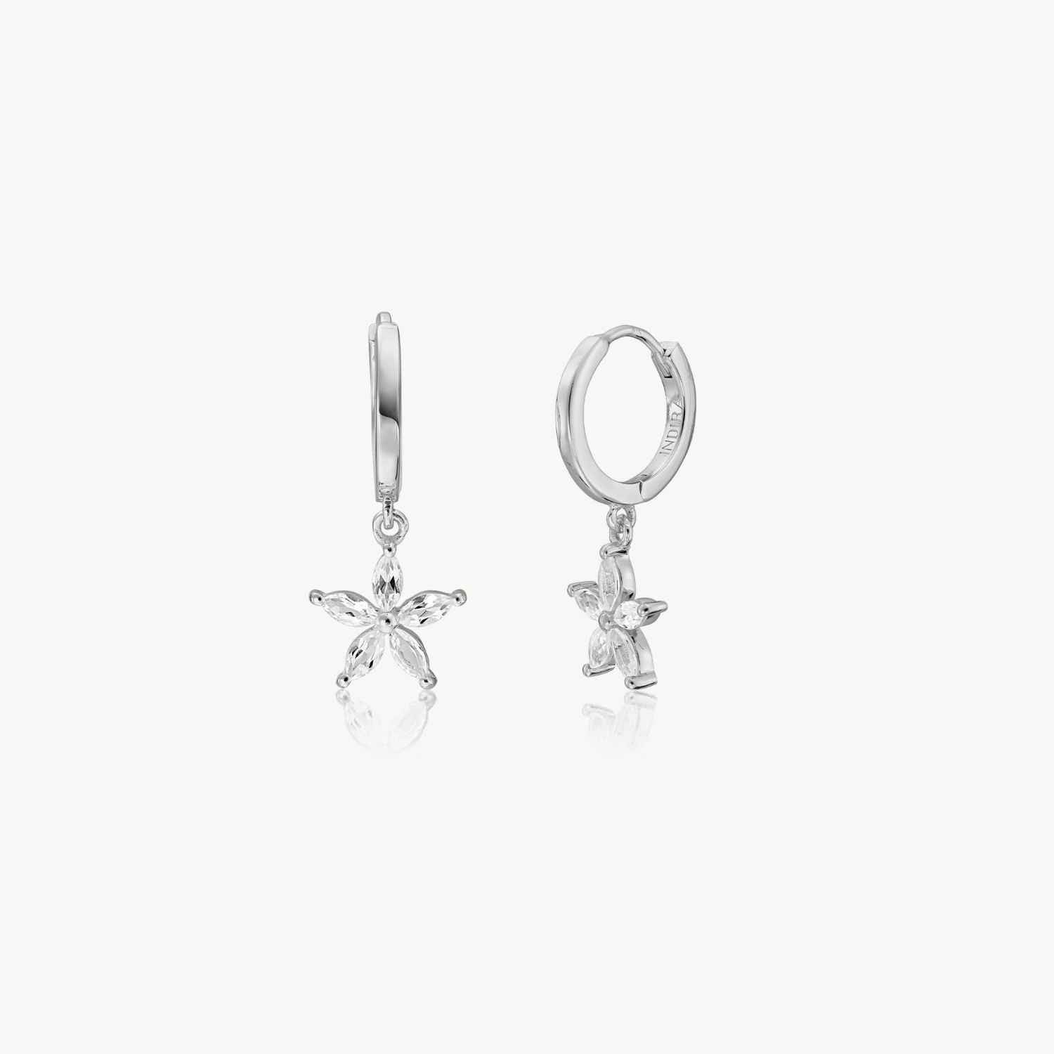 Boucles d'oreilles en argent Blossom - Topaze blanche - Indira