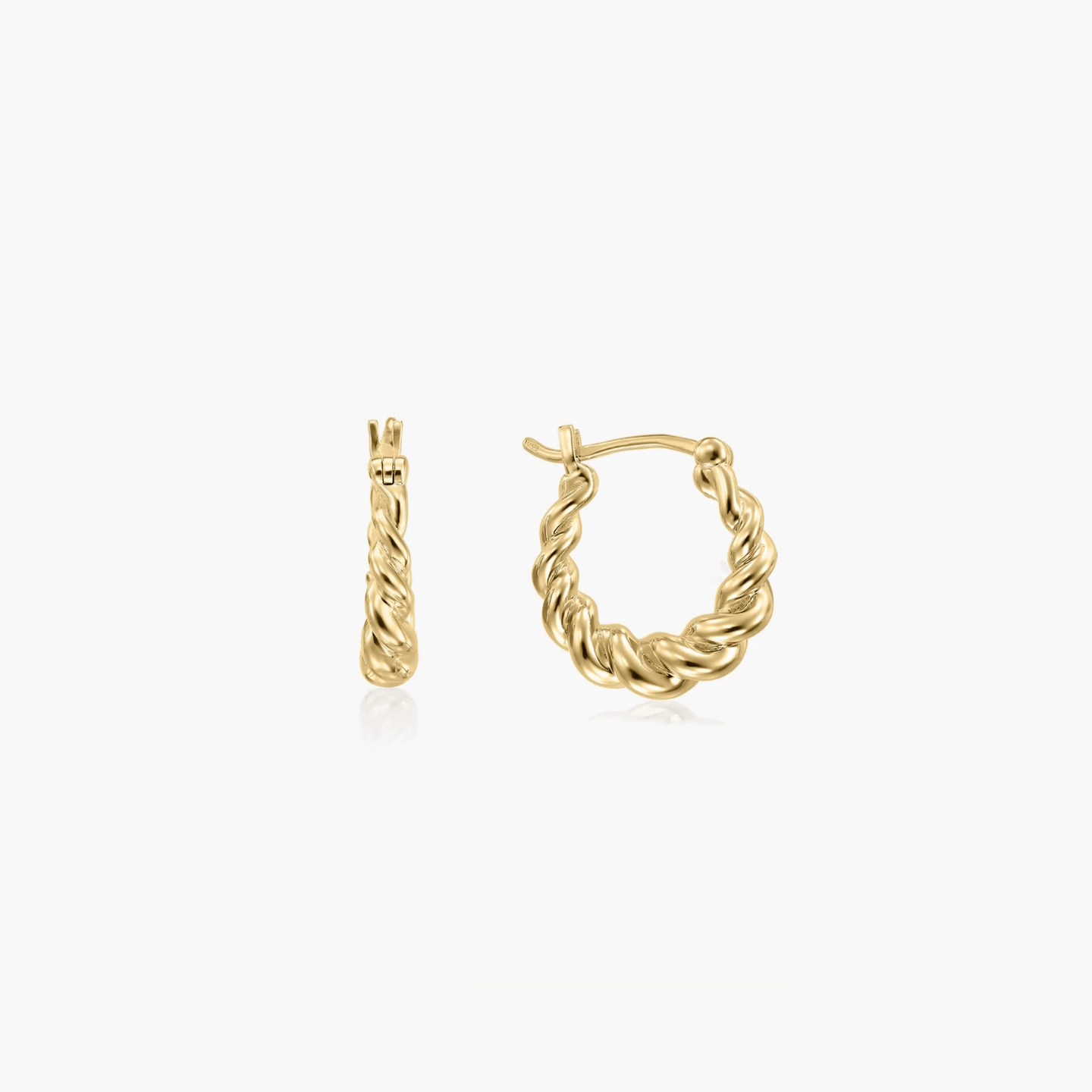 Boucles d'oreilles en argent Golden Brioche - Indira