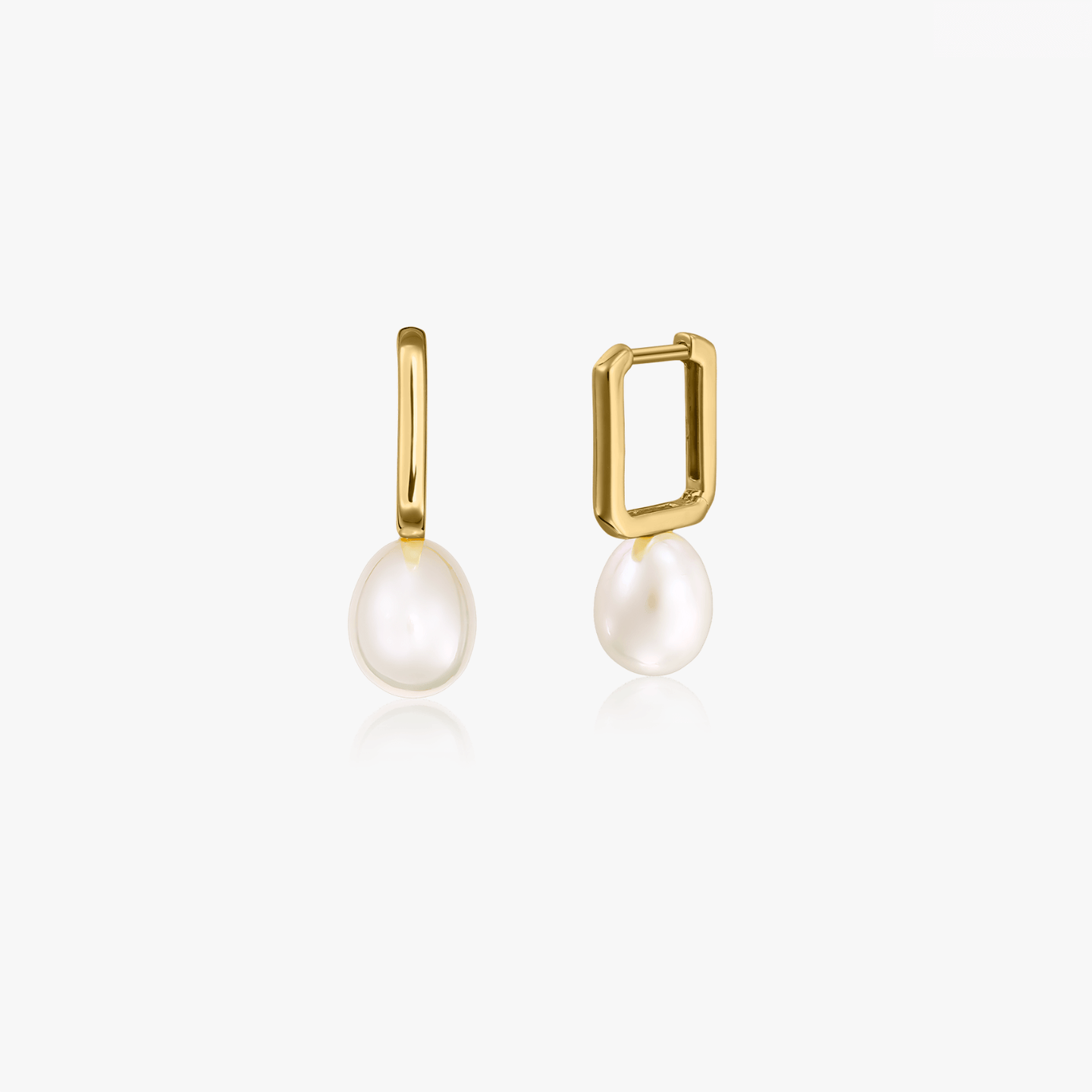 Boucles d'oreilles en argent Golden Brulée - Perles naturelles - Indira