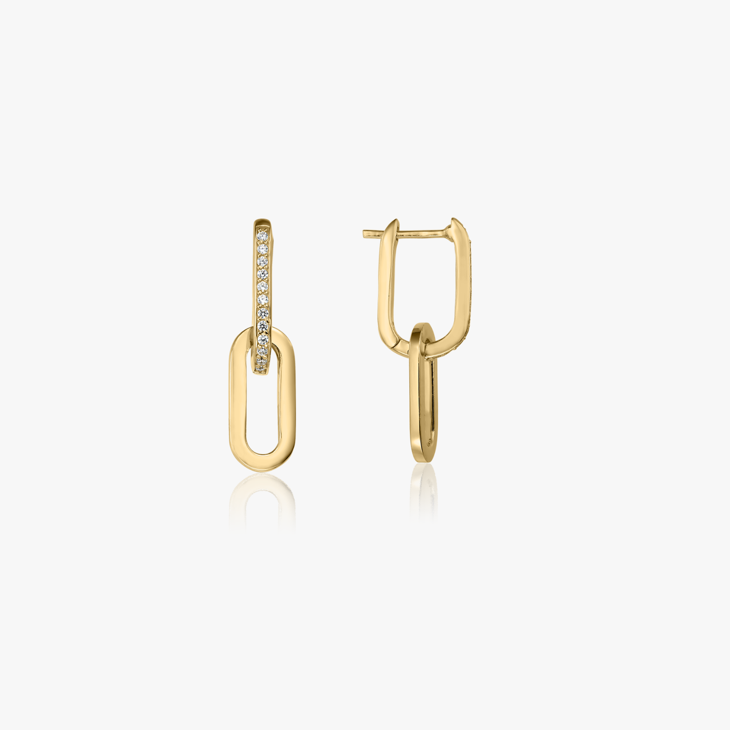 Boucles d'oreilles en argent Golden Jessica - Zirconium - Indira