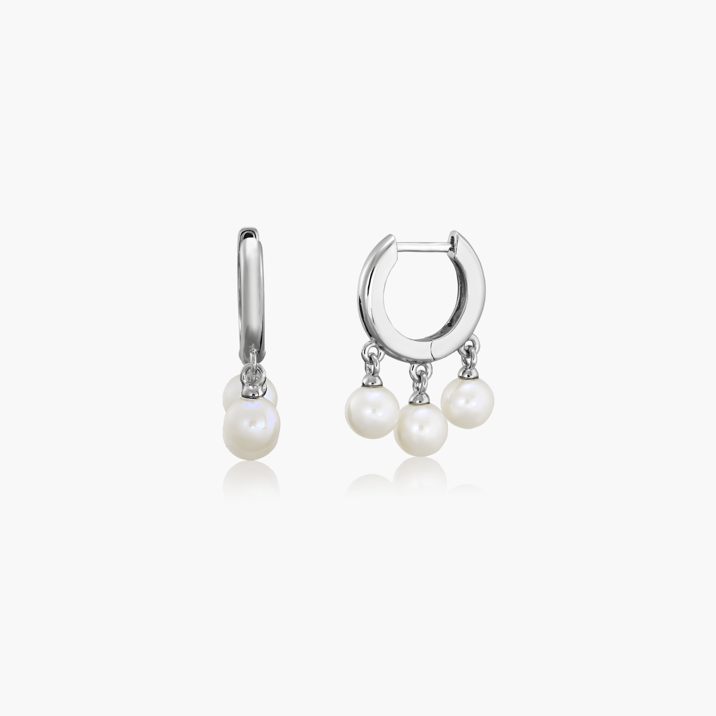 Boucles d'oreilles argentées Isolde - Perles Naturelles - Indira