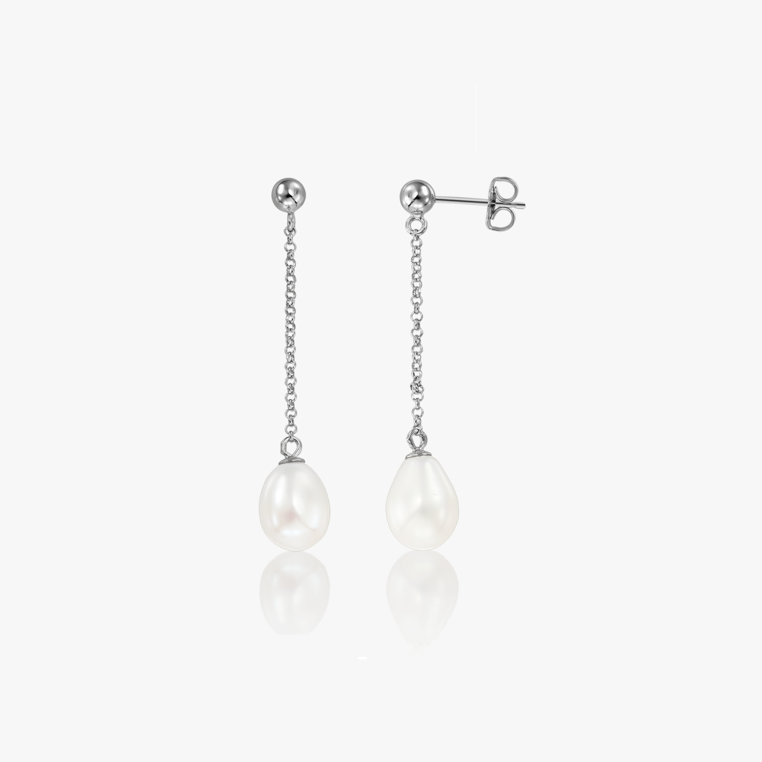 Boucles d'oreilles en argent Khloe - Perles naturelles - Indira