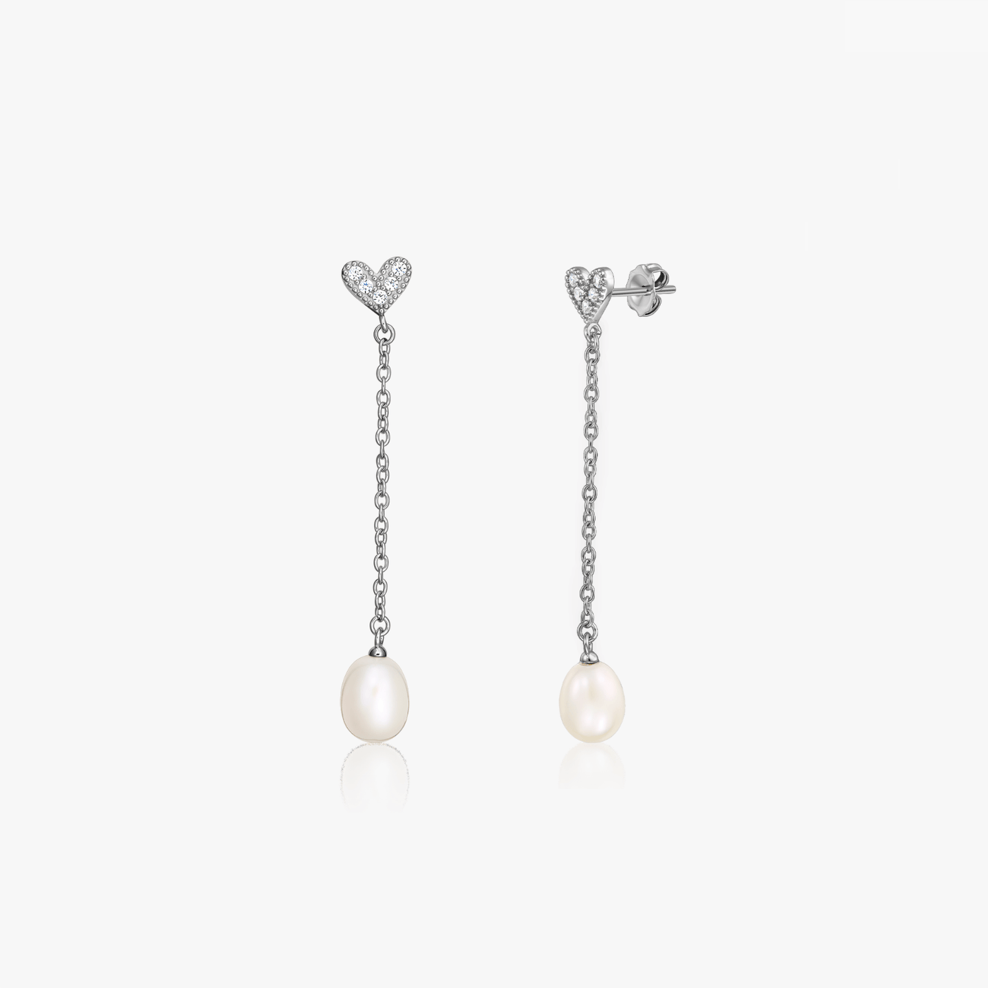 Boucles d'oreilles en argent Never Let You Go - Perles naturelles - Indira