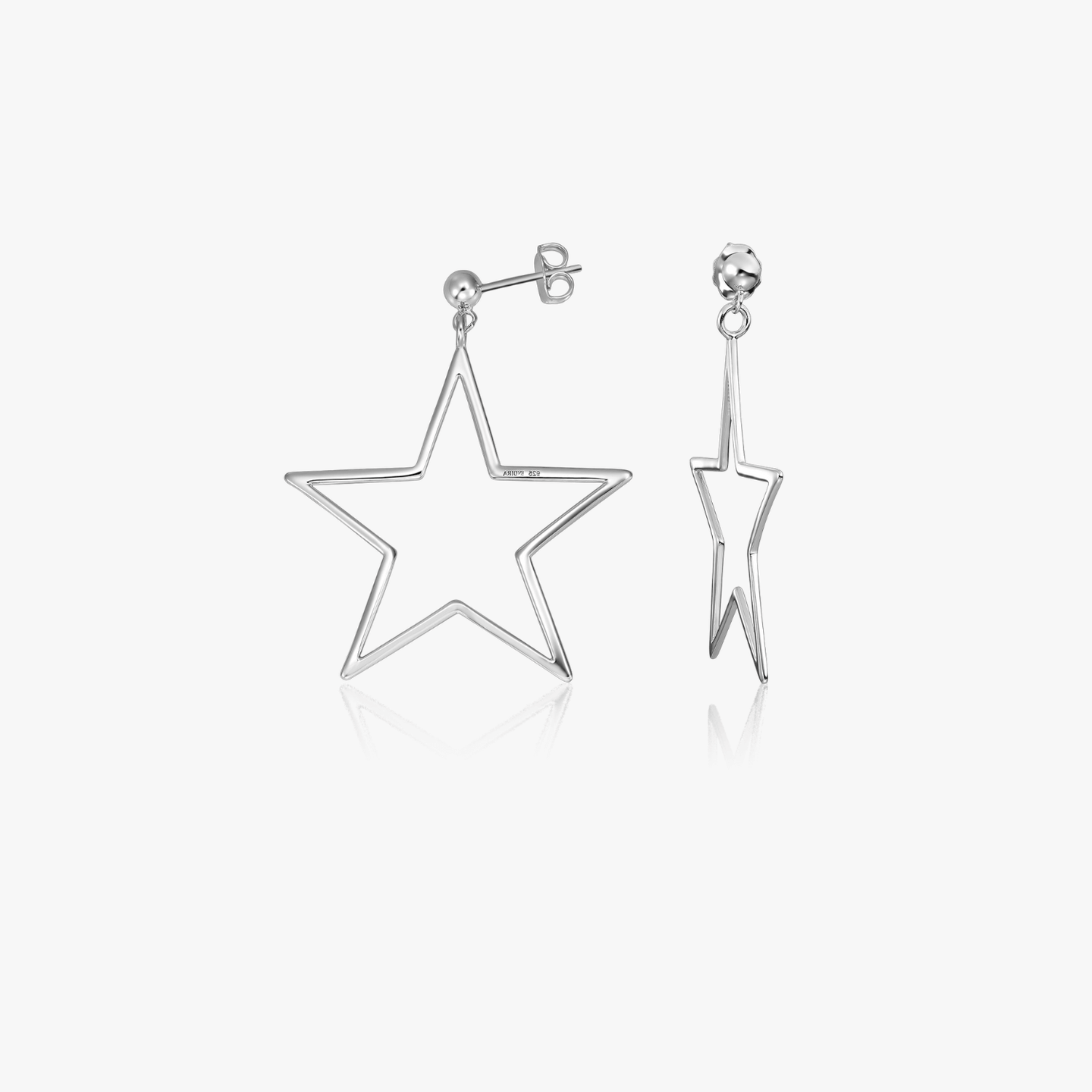 Boucles d'oreilles en argent forme étoile - Indira