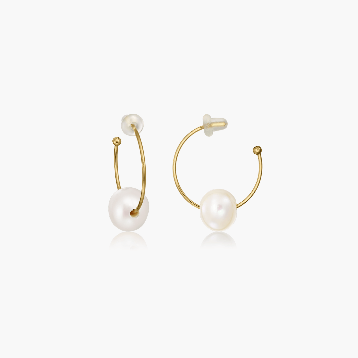 Boucles d'oreilles en or Boucle - Perles naturelles - Indira