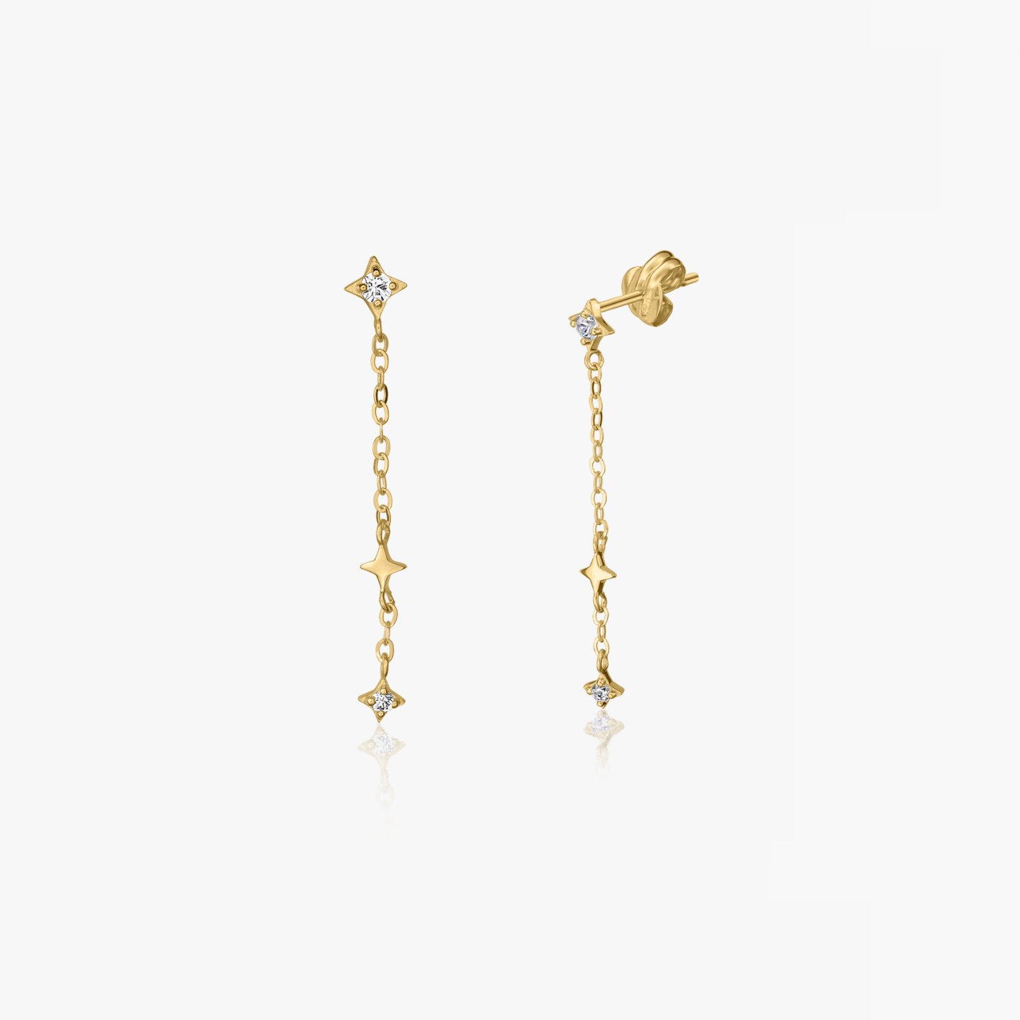 Boucles d'oreilles en or Make a Wish - Zirconium - Indira