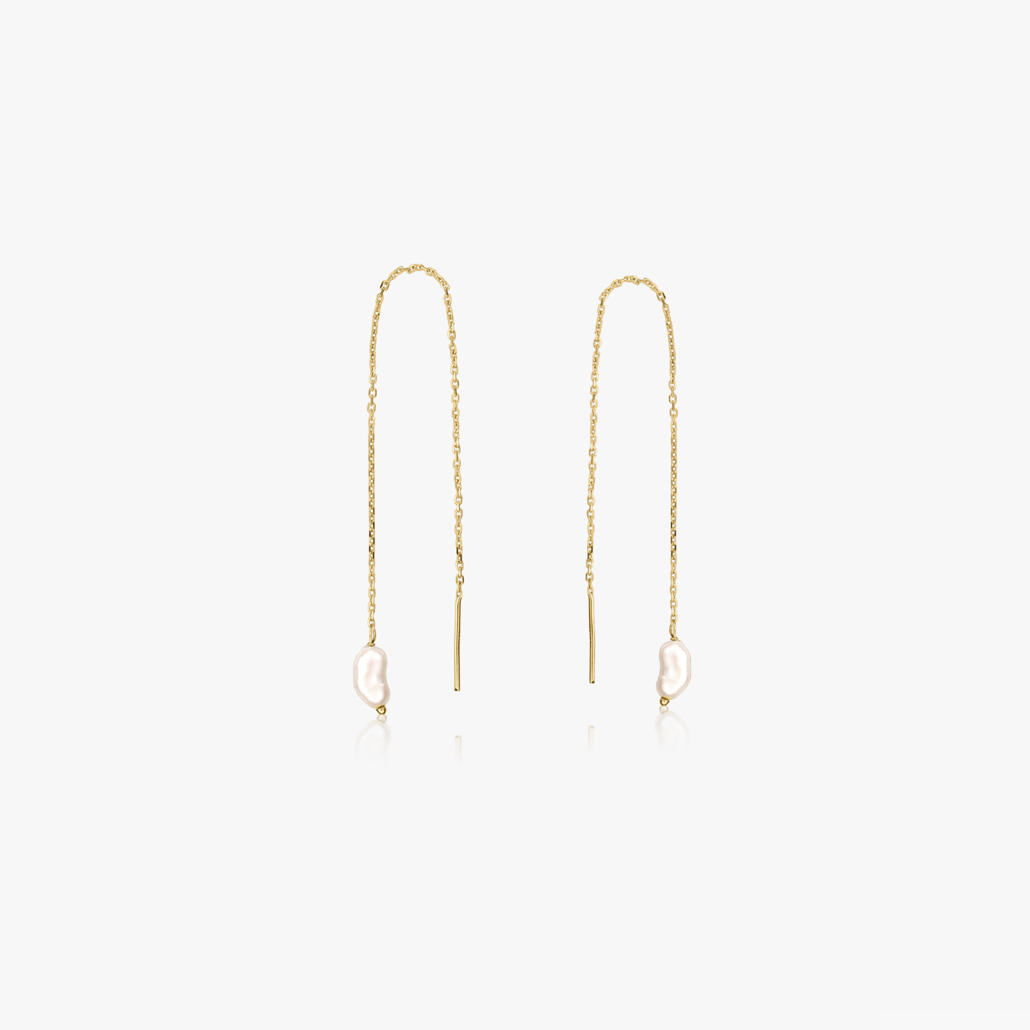 Boucles d'oreilles en or Pearl Drop - Perles Naturelles - Indira