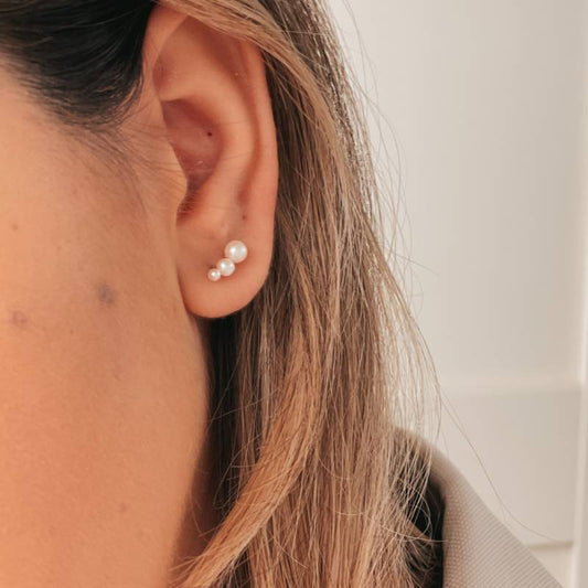 Boucles d'oreilles en or Tiny Pearls - Indira