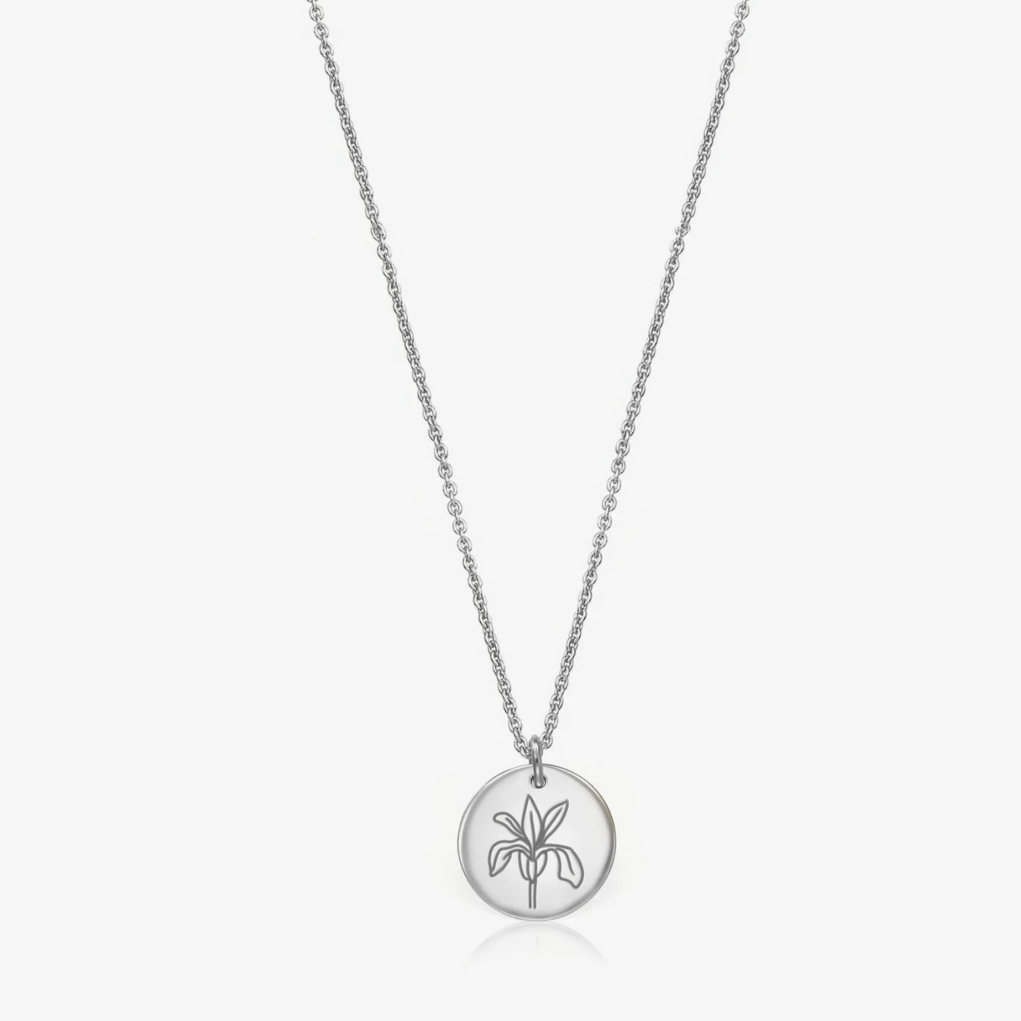 Collier en argent Birth Flower Silver - February Iris - Indira