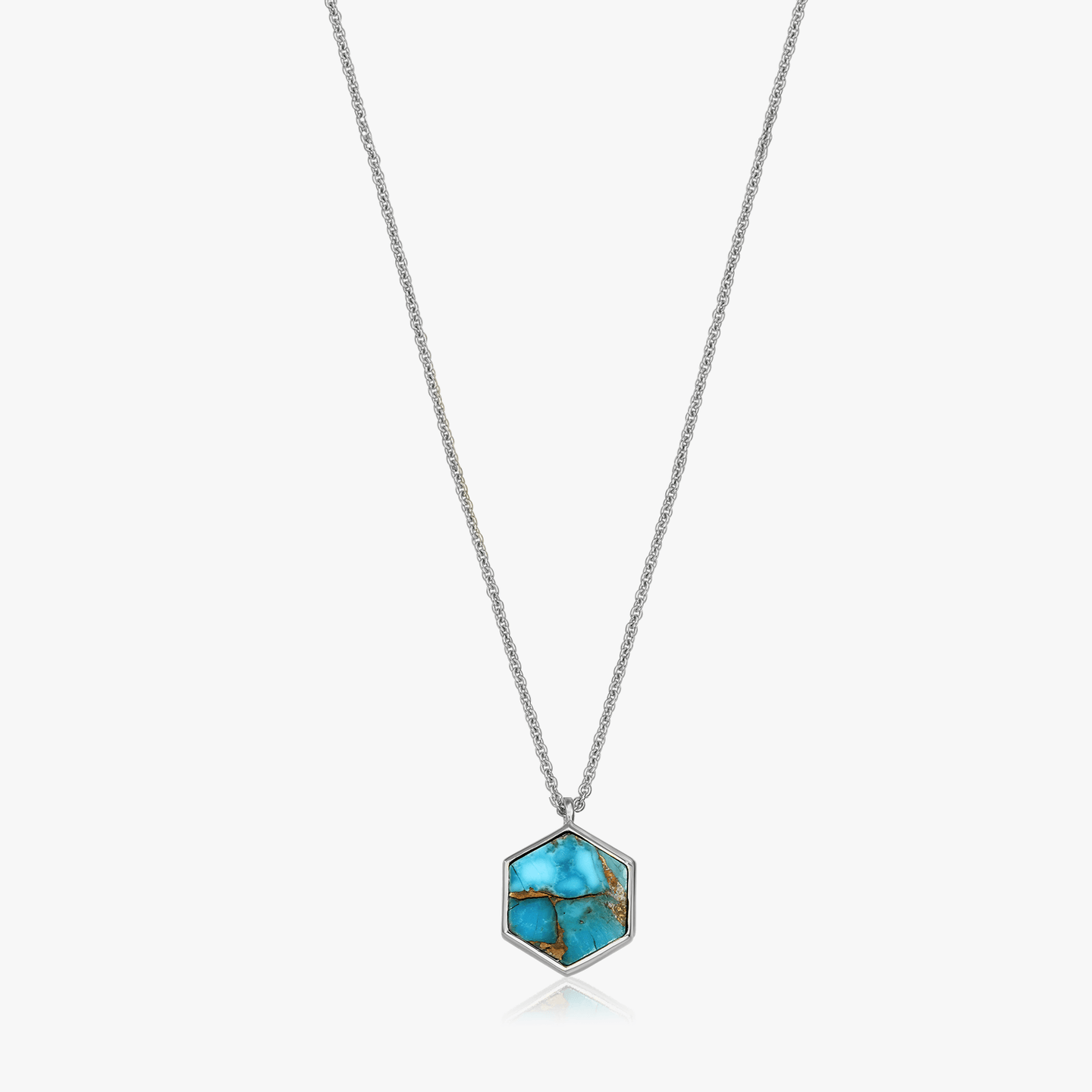 Collier en argent Charlotte - Turquoise Blue Copper - Indira