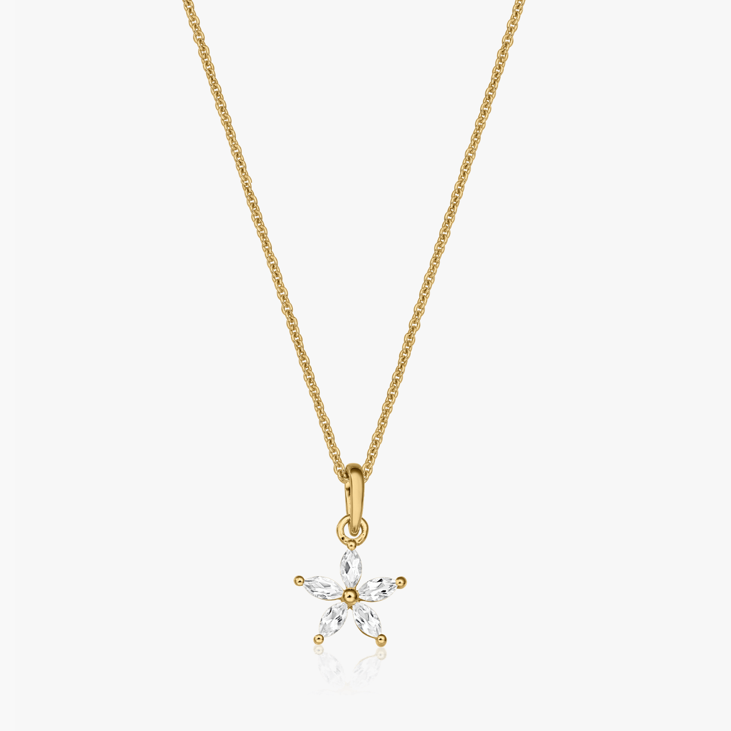 Collier en argent Golden Blossom - Topaze blanche - Indira