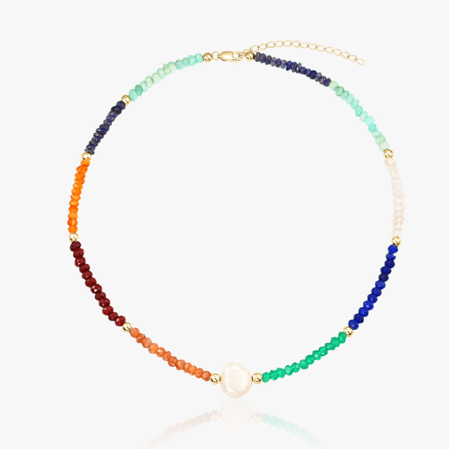 Collier en argent Golden Freya - Pierres Semi-Précieuses - Indira