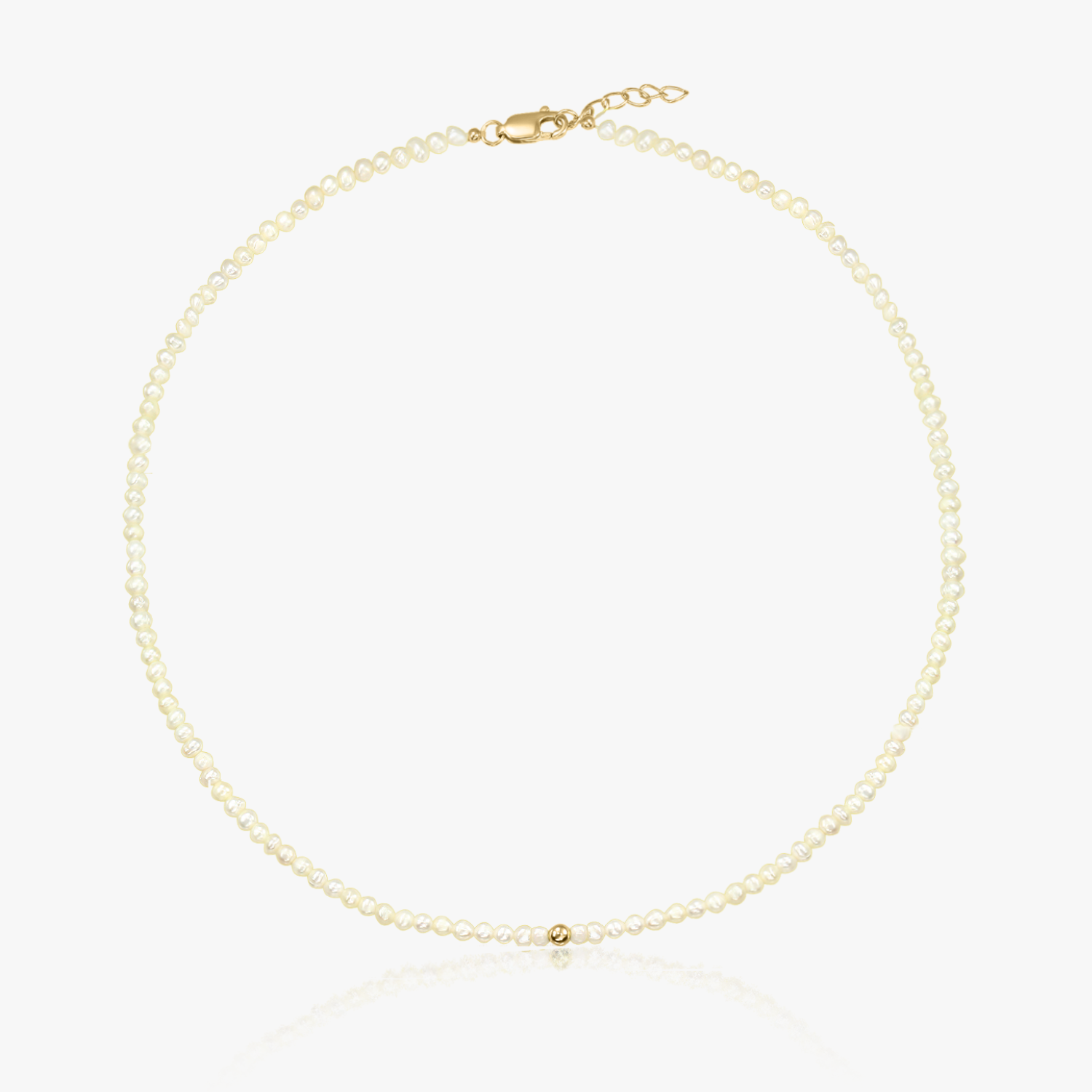 Collier en argent Golden Glamour - Perles naturelles - Indira