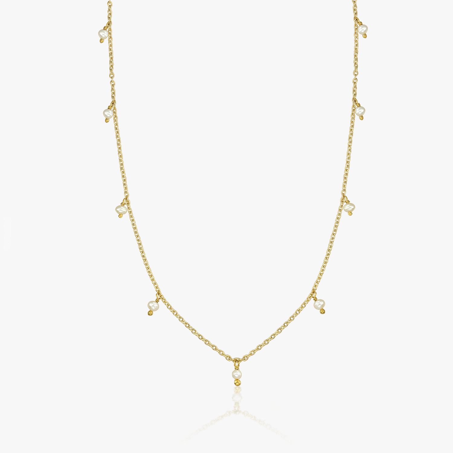 Collier en argent Golden Margot - Perles Naturelles - Indira