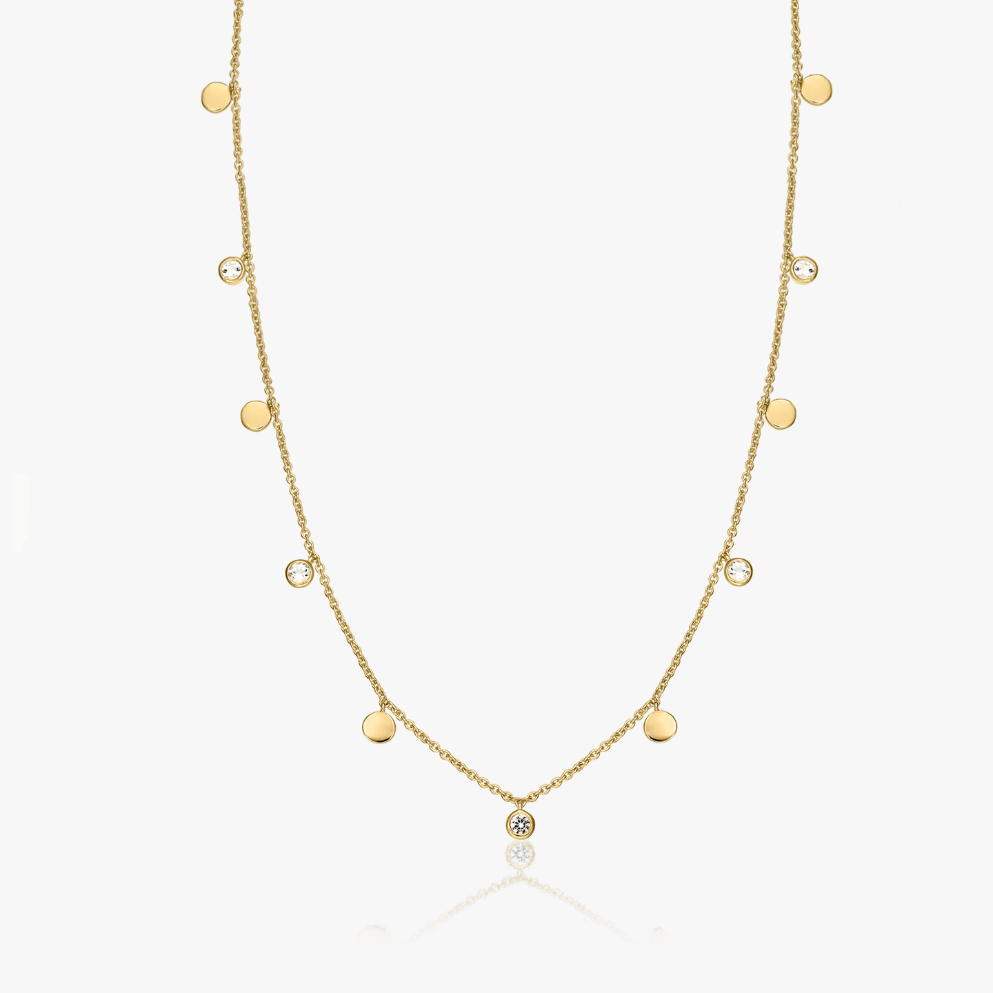 Collier en argent Golden Noora - Topaze blanche - Indira