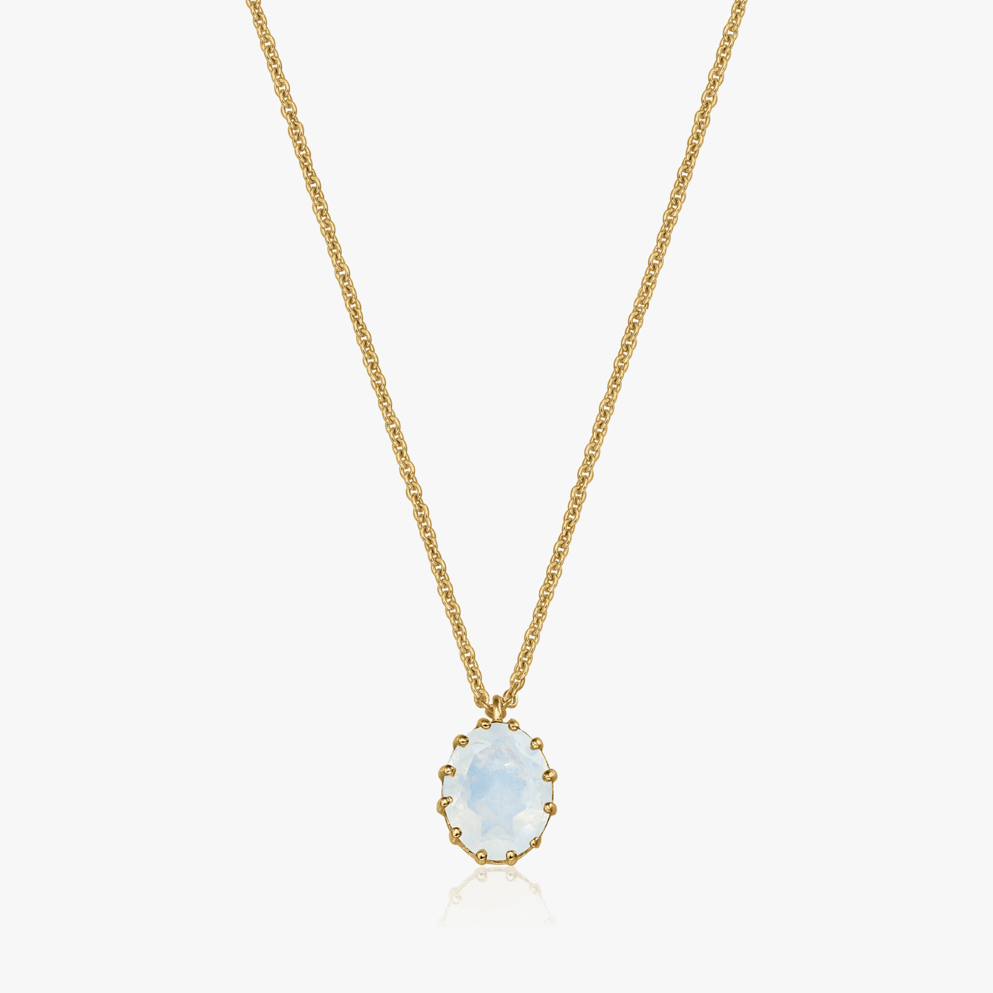 Collier en argent Golden Serene - Pierre de Lune - Indira