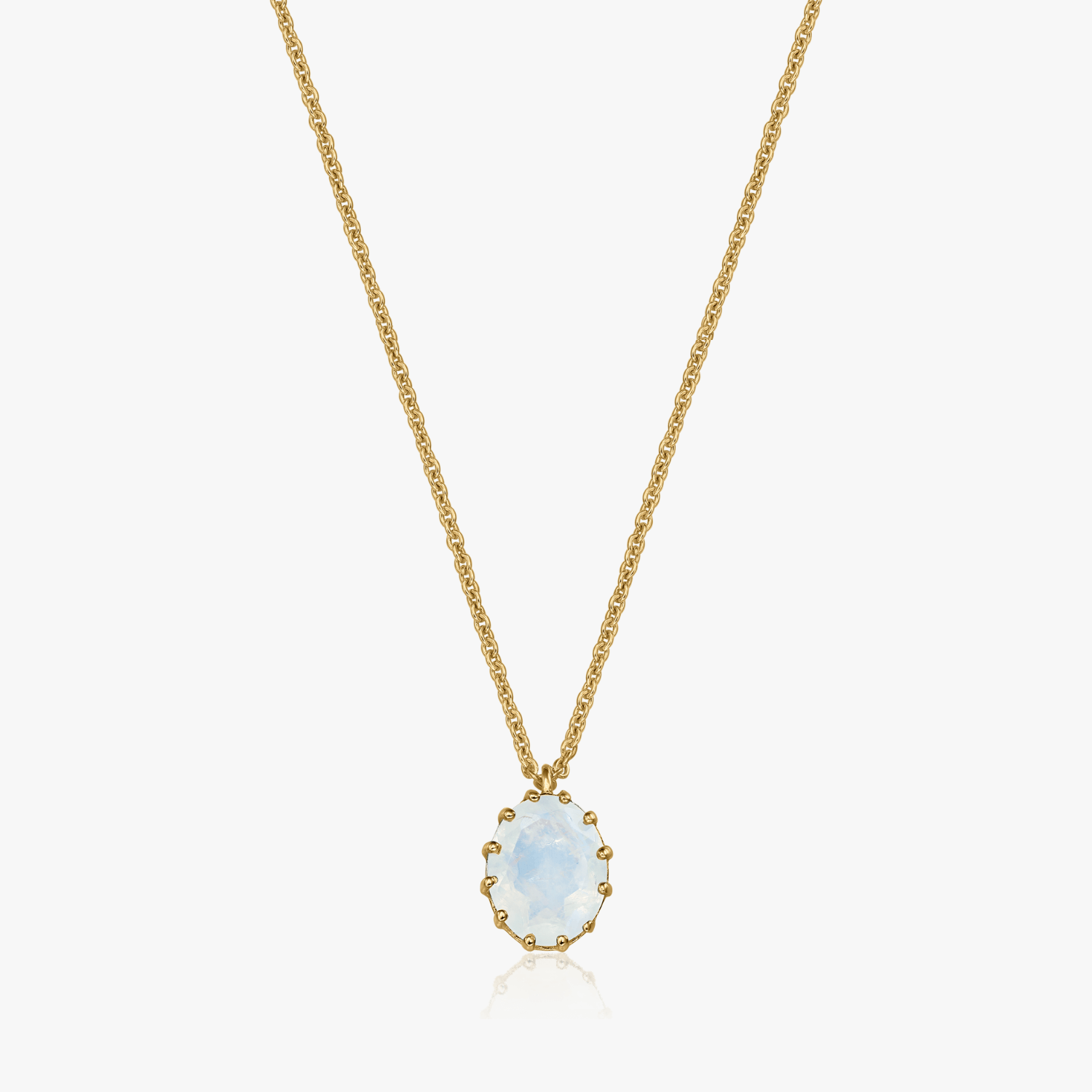 Collier en argent Golden Serene - Pierre de Lune - Indira