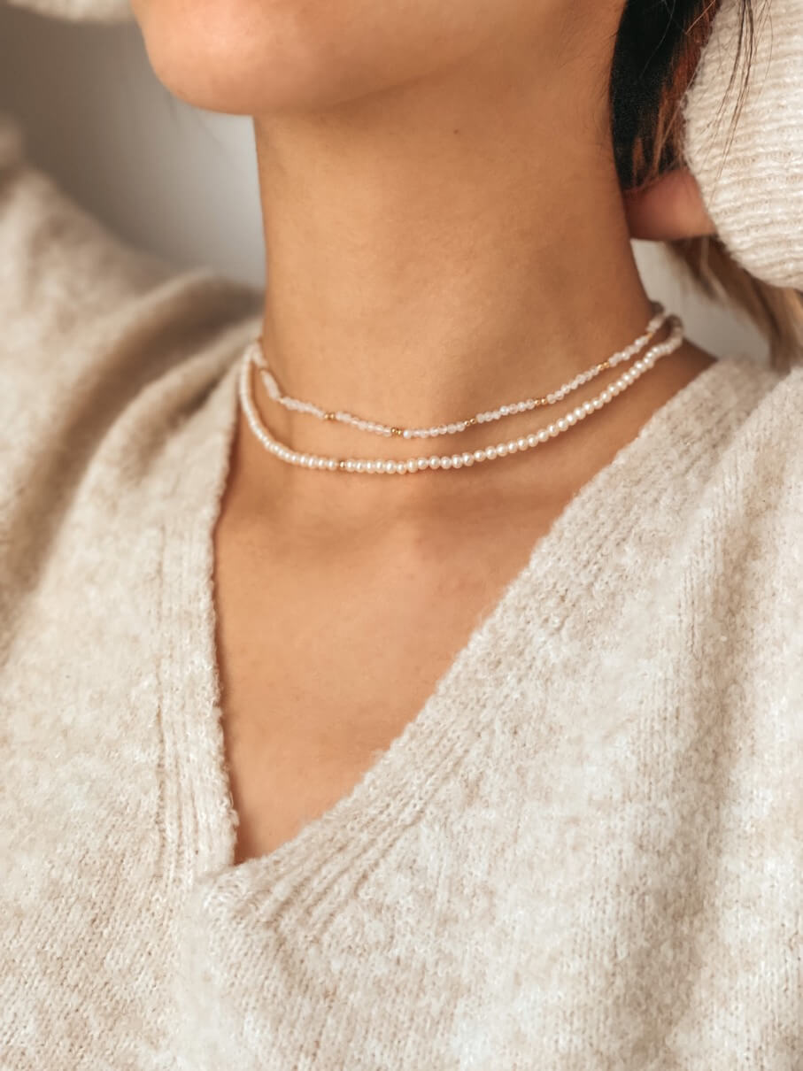 Collier en argent Golden SummerScape – Pierre de Lune - Indira