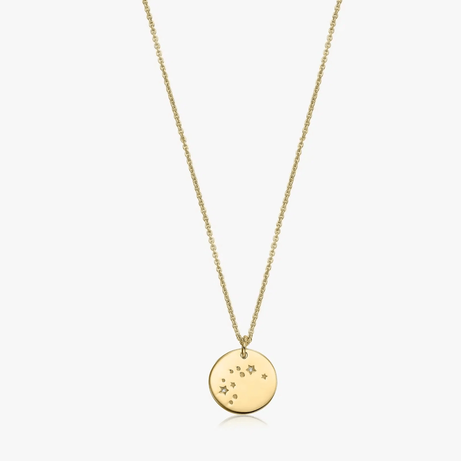 Collier en argent Golden Zodiac - Verseau - Indira