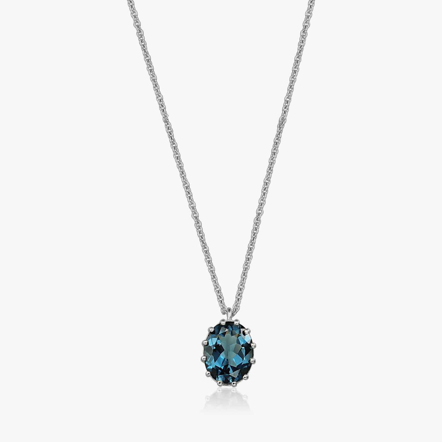 Collier en argent Serene - Topaz Blue London - Indira