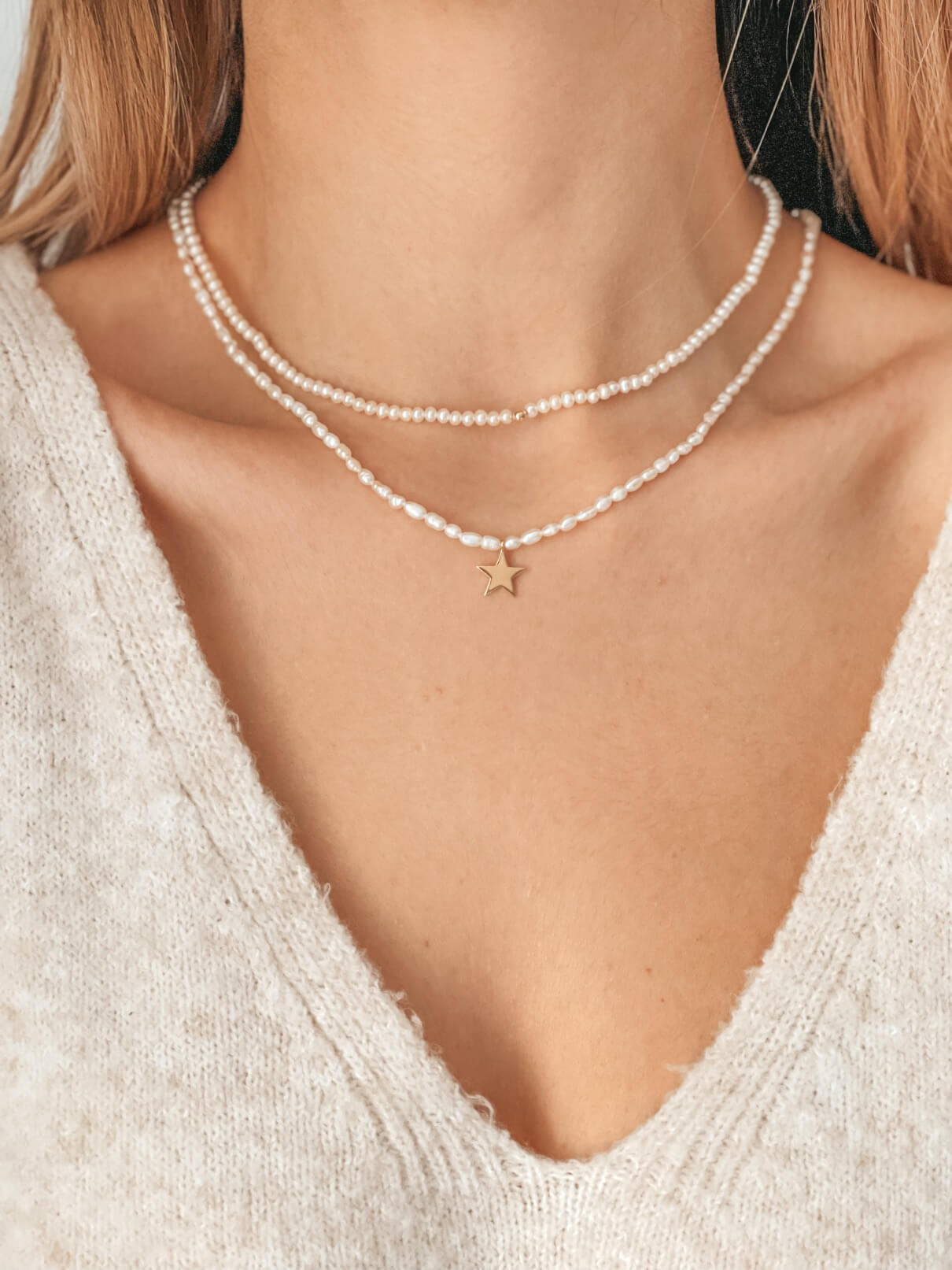 Collier en argent Tiana Golden - Perles naturelles - Indira