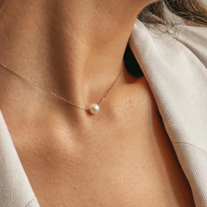 Collier en argent Golden Ruth - Perles naturelles - Indira