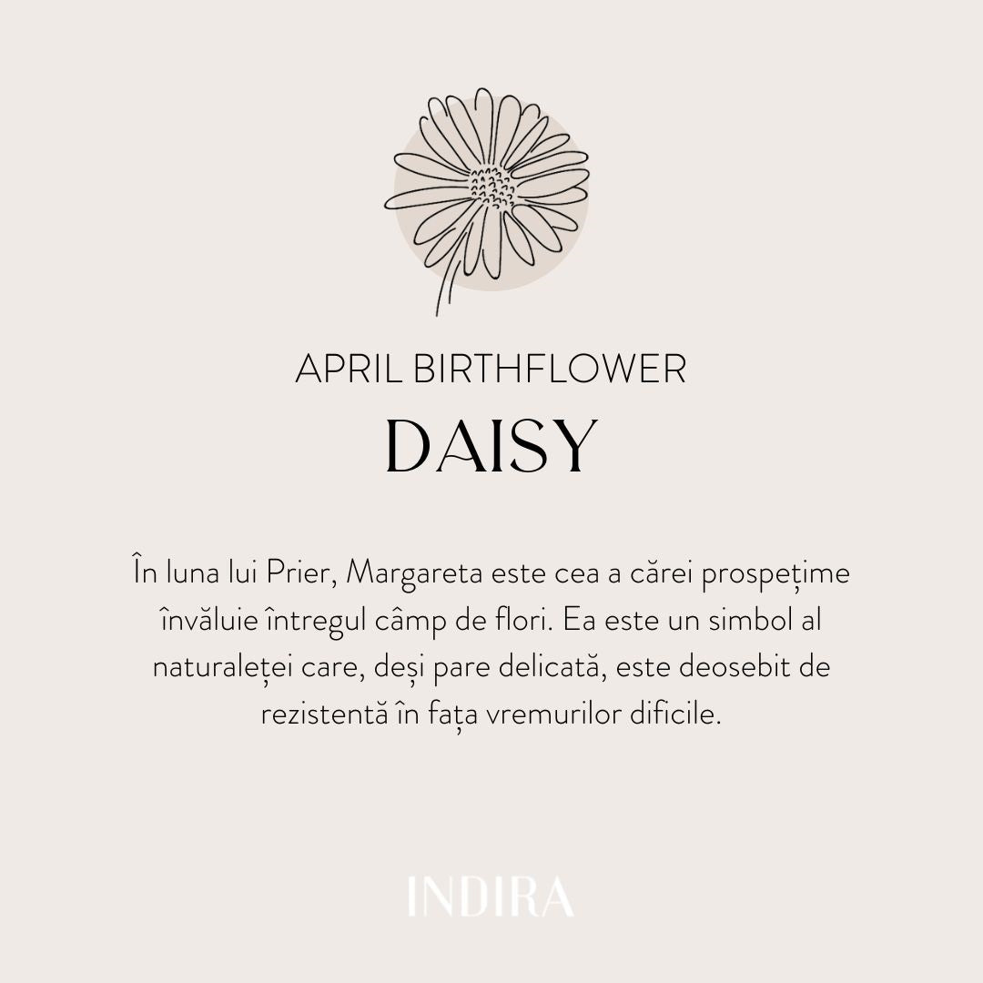 Pendentif en or Birth Flower - Avril Daisy - Indira