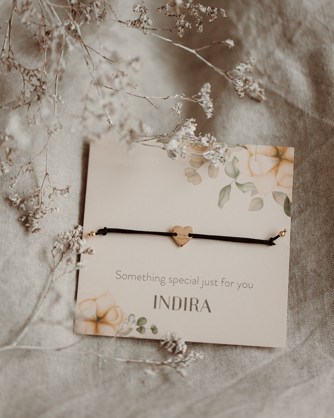 Bracelet cordon en argent Golden Better Together - Indira