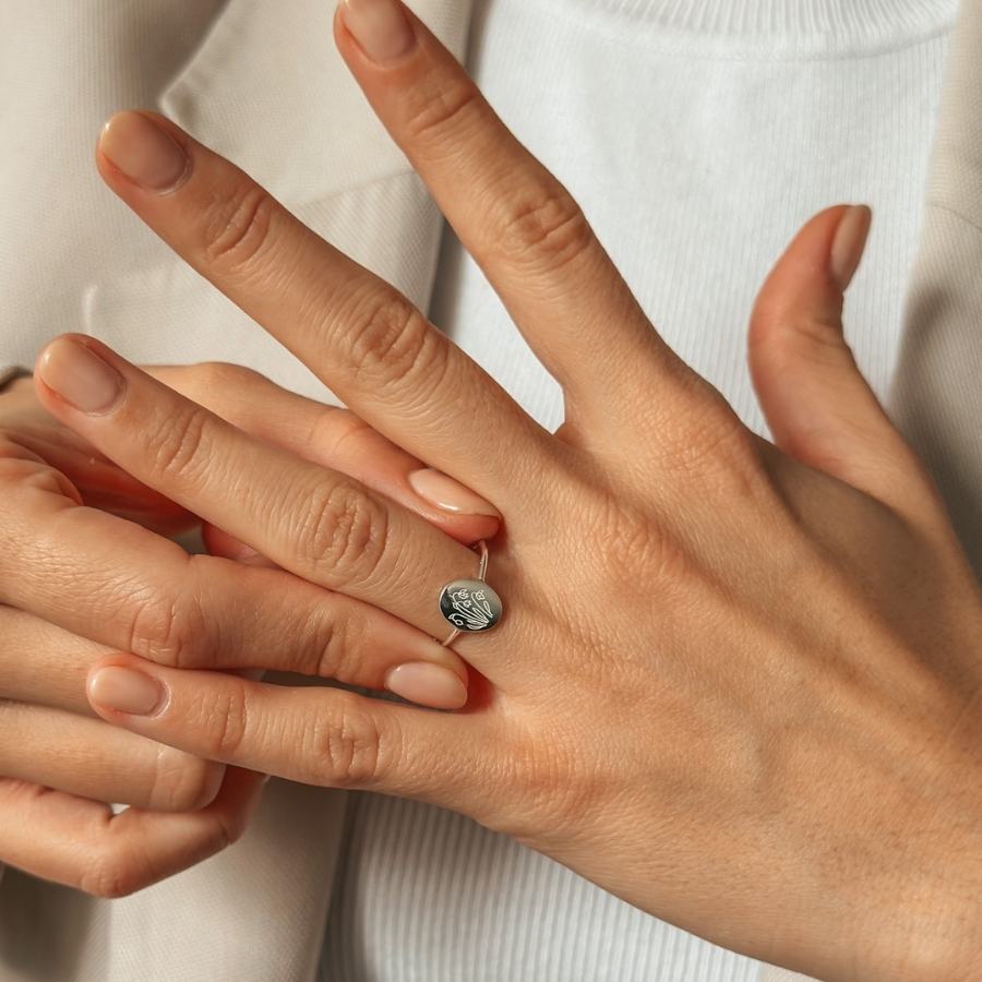 Bague en argent Birth Flower - Perce-neige de janvier - Indira