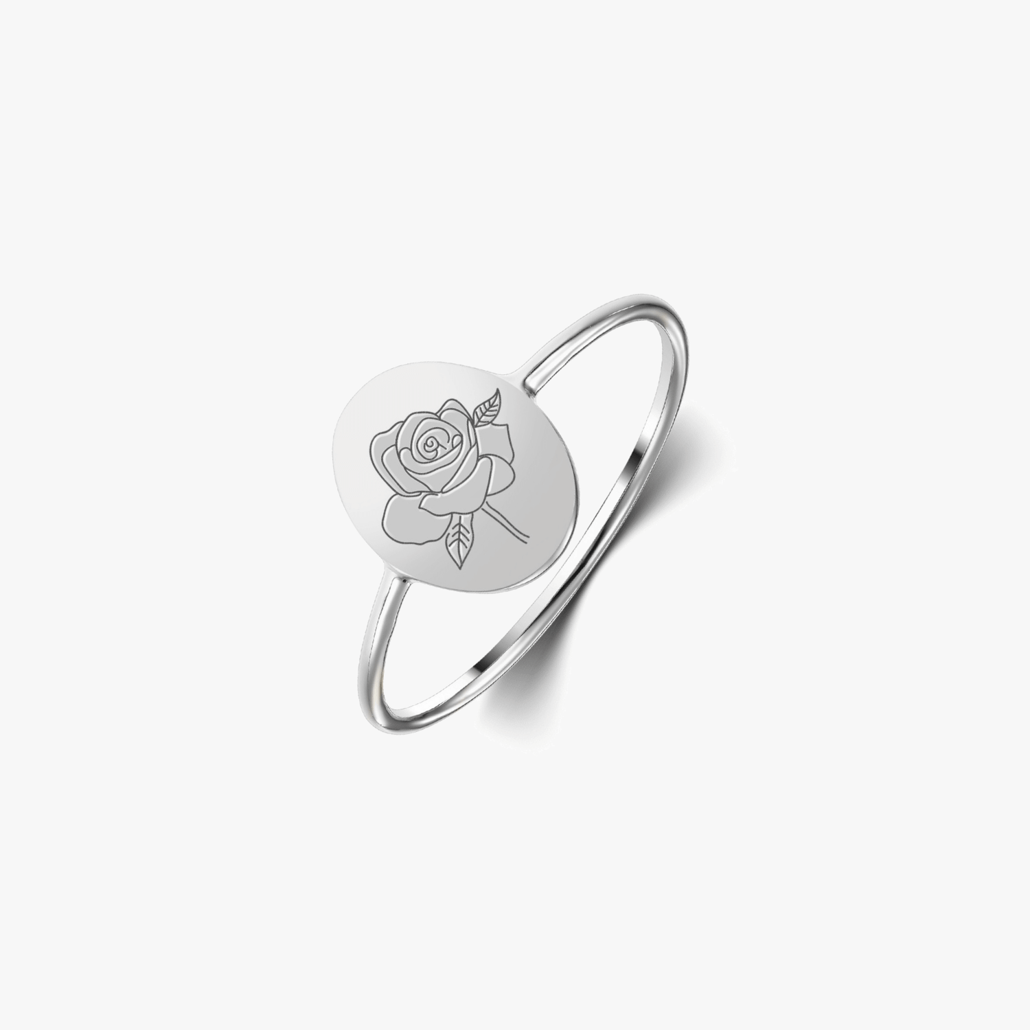 Bague en argent Birth Flower - Rose de Juin - Indira