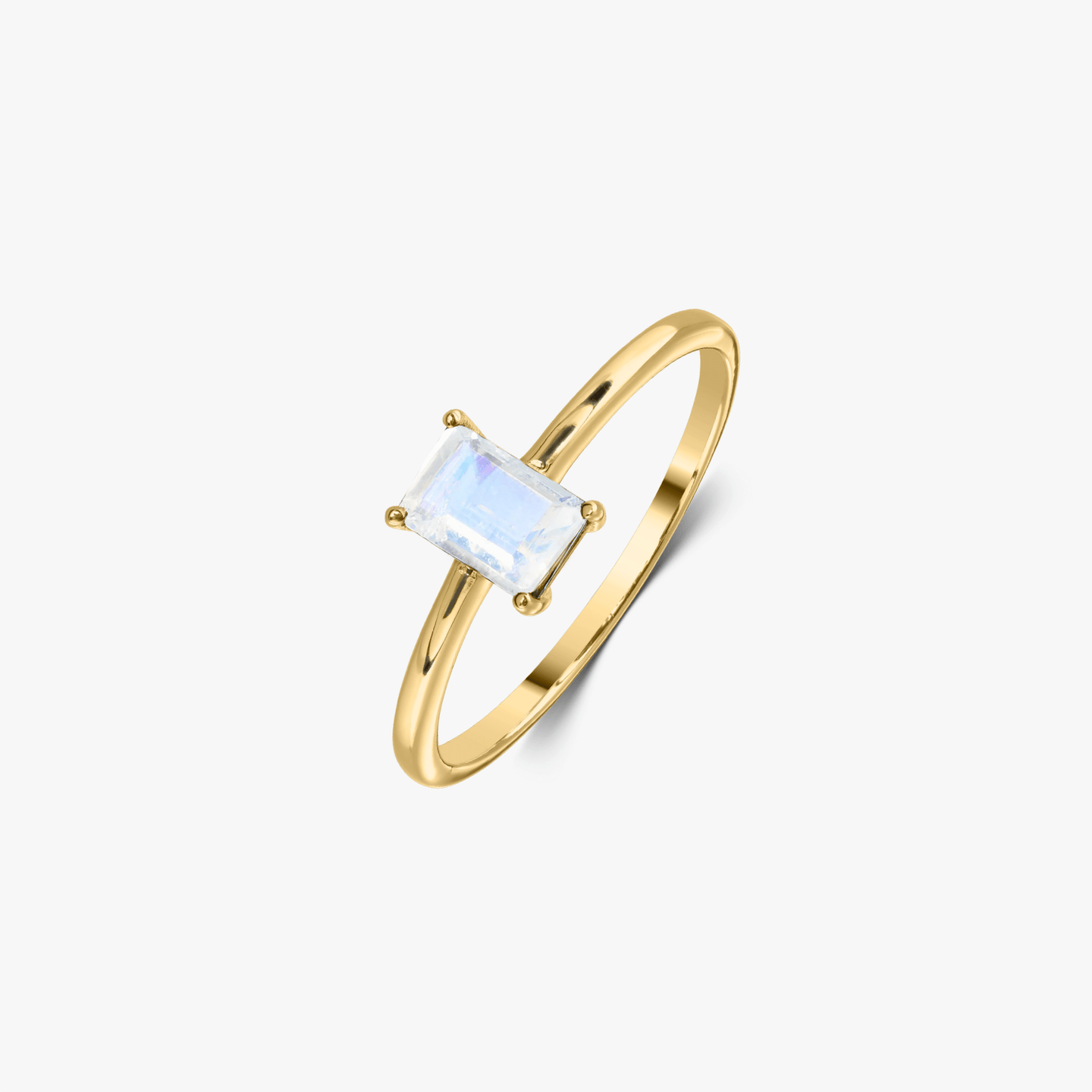 Bague en argent Golden Tessa - Pierre de Lune - Indira
