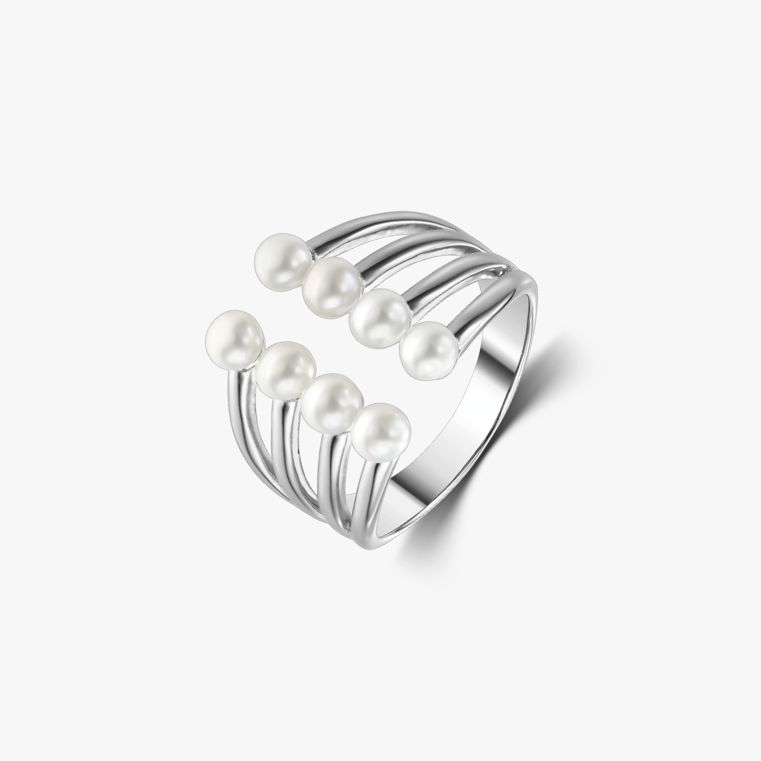 Bague en argent Leah - Perles Naturelles - Indira