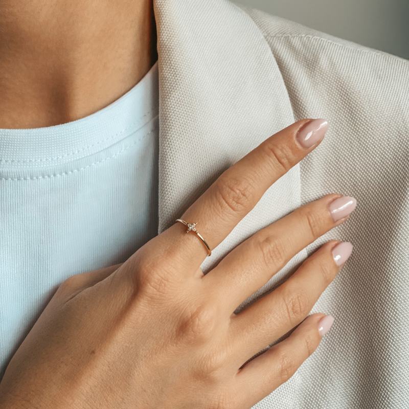 Bague en or Aurora - Zirconium - Indira