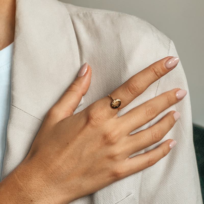 Bague en or Birthflower - May Lily - Indira